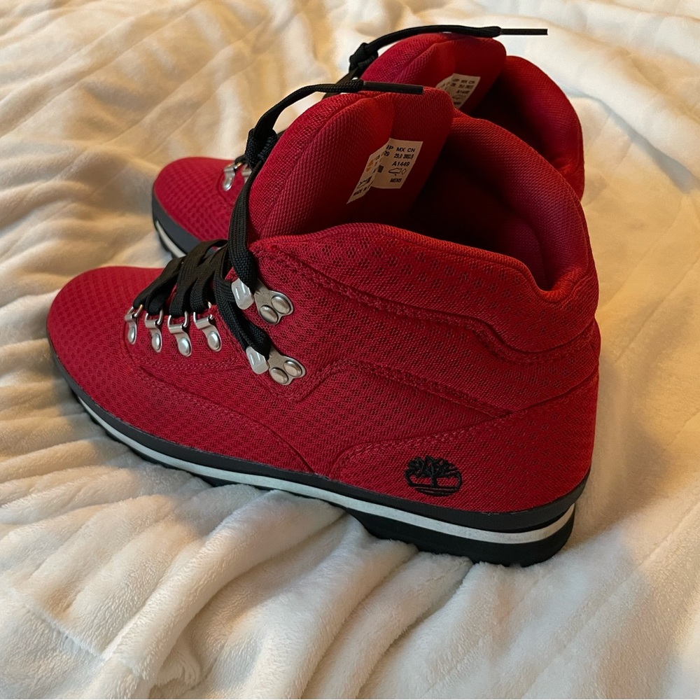 Plush hiking style mesh Timberland boots